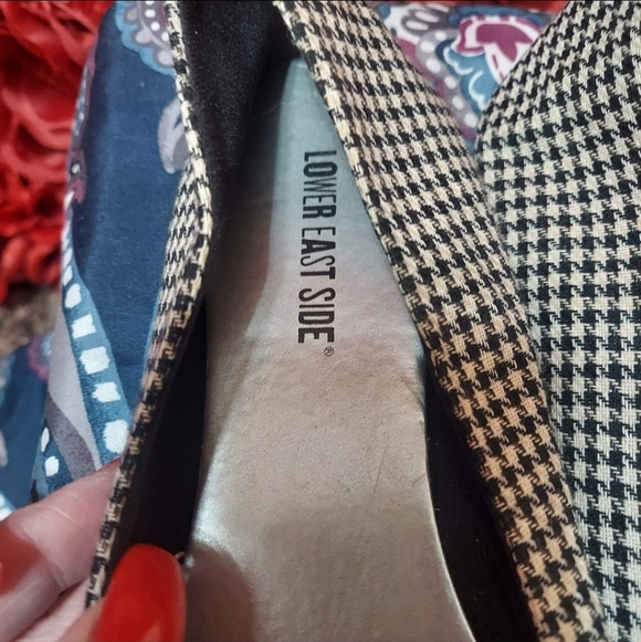Womens NWT Size 9.5 Lower East Side Checkered Flats Black/ White - Picture 3 of 7